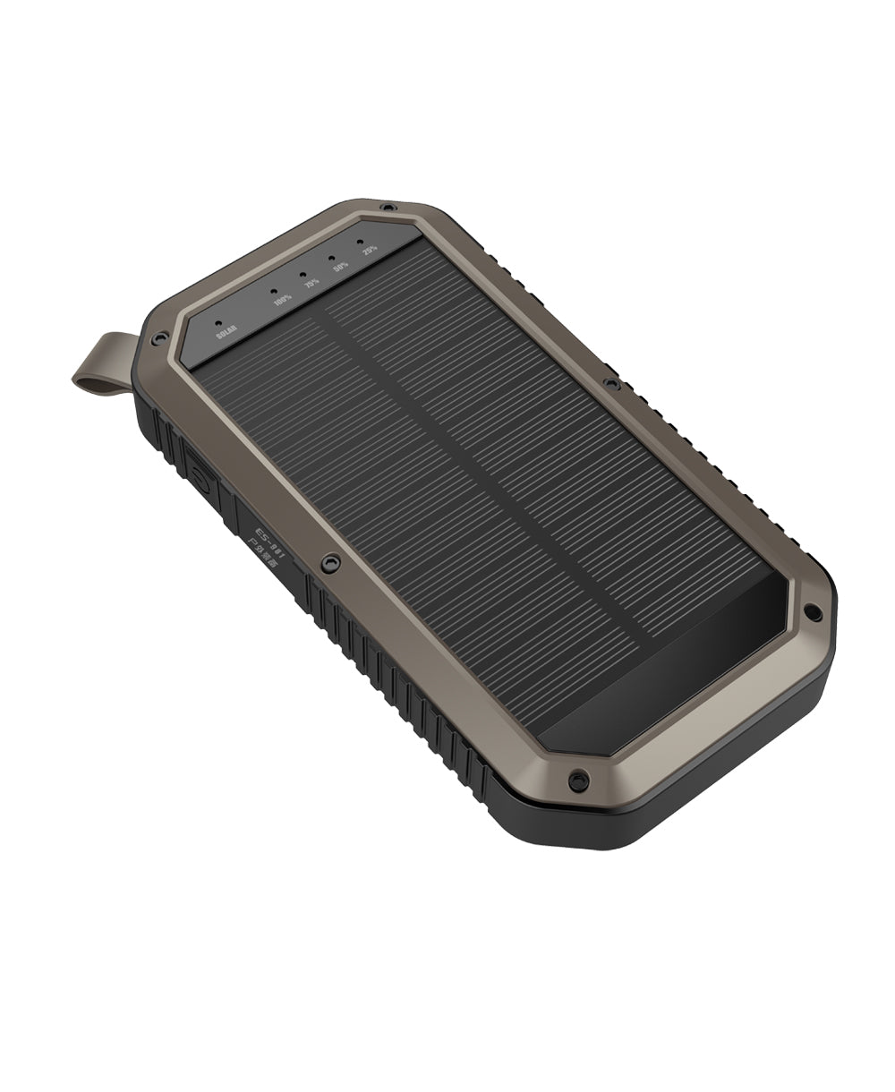 Sun Chaser Mini Solar Powered Wireless Phone Charger 10,000 mAh With LED Flood Light Vista Shops