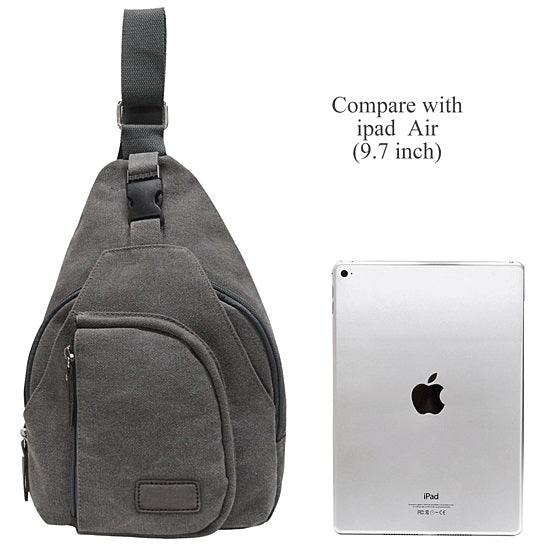 Sling Cling Cotton Canvas Messenger Bag in 5 Colors Vista Shops