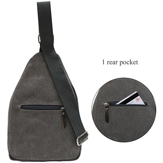 Sling Cling Cotton Canvas Messenger Bag in 5 Colors Vista Shops