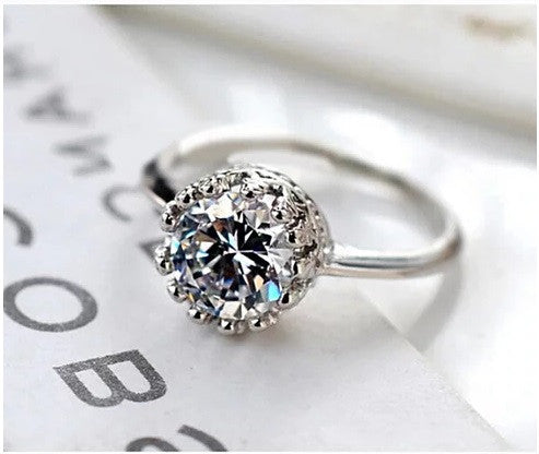 Tiara Set Of 4 Necklace Pendant Ring And Stud Earrings In Silver Plated Crown Setting Vista Shops