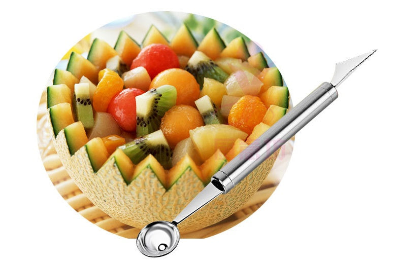 WOWZY RED/STELL Watermelon or any Melon Slicer and Cake With Mellon Baller And Fruit Carver Vista Shops
