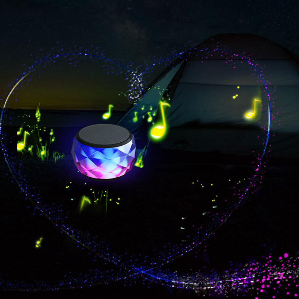 Candylight LED Stereo Bluetooth Mini Speaker And MP4 Player Vista Shops