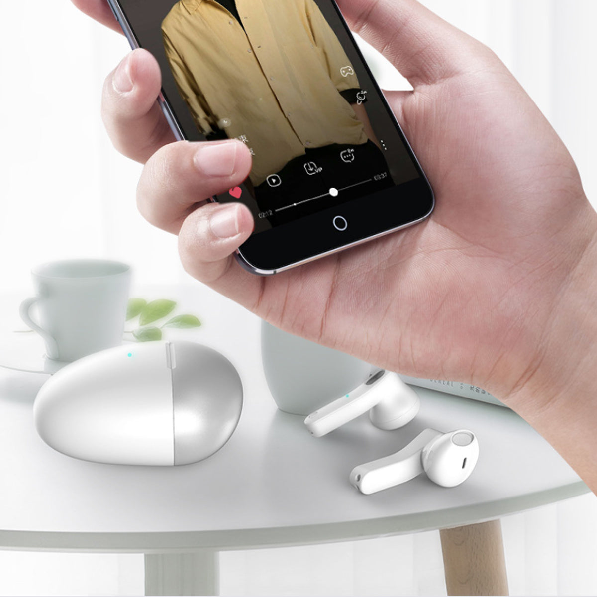 Marble Pebble Twin Bluetooth Headphones Vista Shops