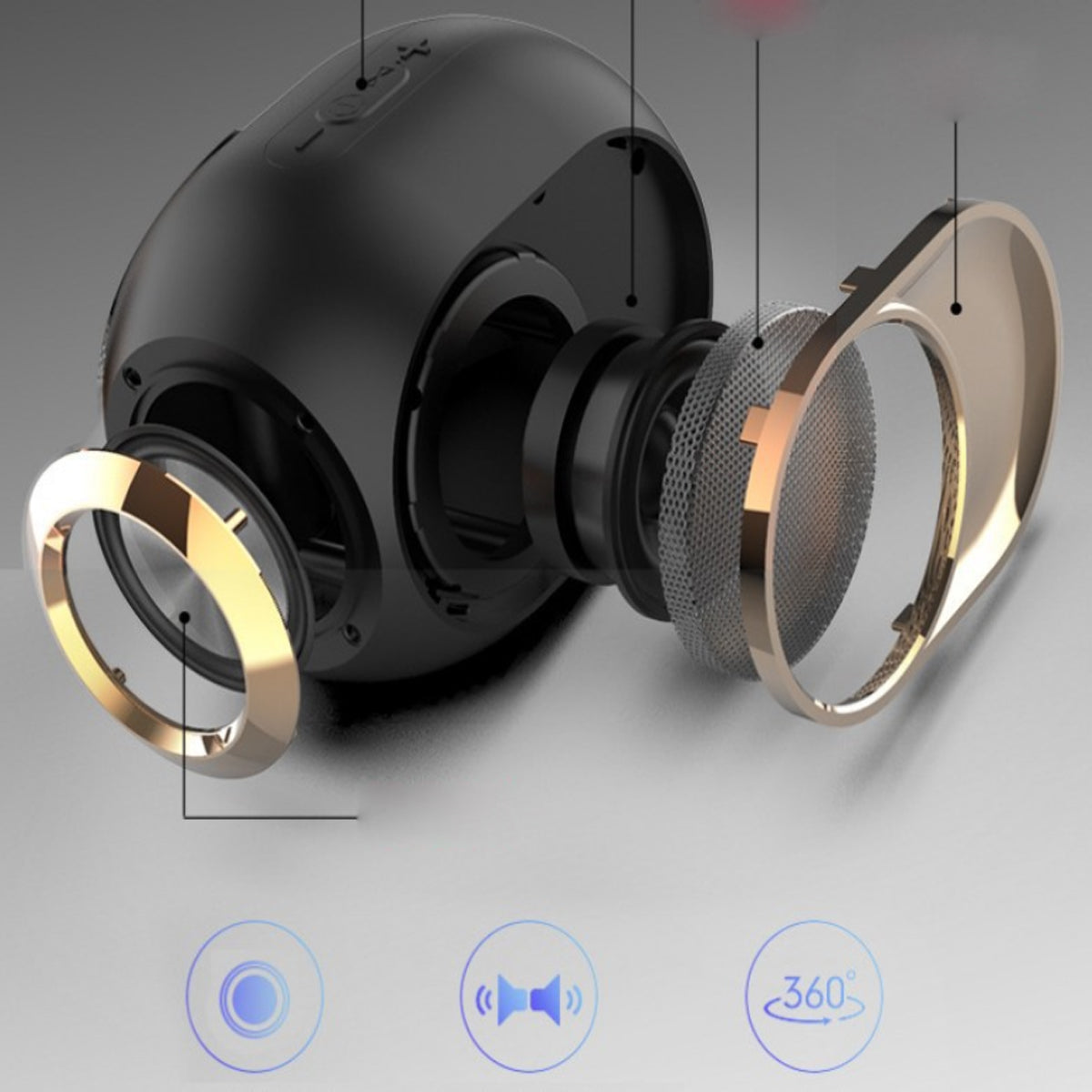 Olden Golden Bluetooth Speaker Vista Shops