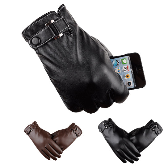 Autumn Warmth Stylish Vegan Leather Touch Smart Gloves Vista Shops