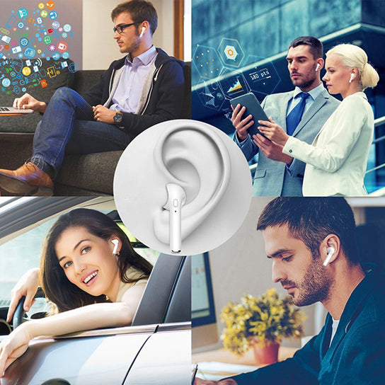 Clear Top Dual Chamber Wireless Bluetooth Earphones With Charging Box Vista Shops