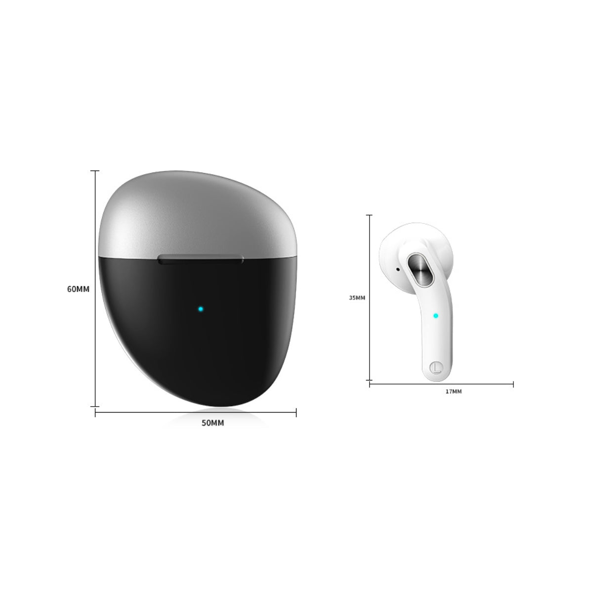 Marble Pebble Twin Bluetooth Headphones Vista Shops