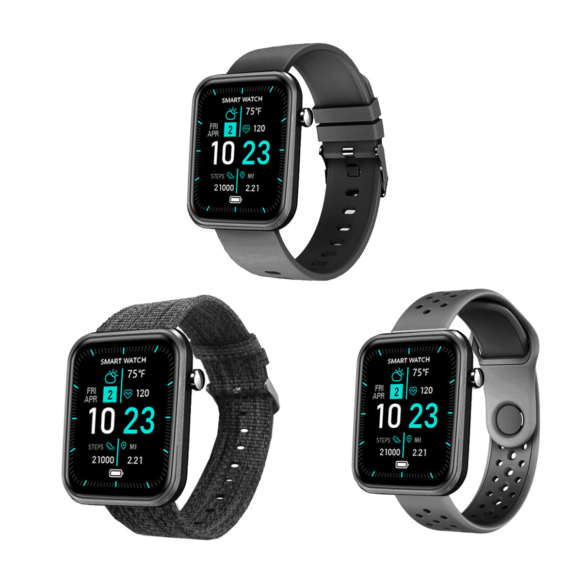 Advanced Smartwatch With Three Bands And Wellness + Activity Tracker Vista Shops