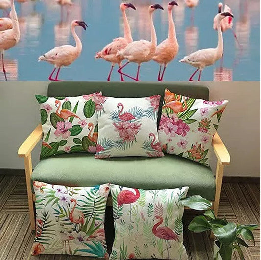 Fabulous Flamingos Cushion Covers Vista Shops