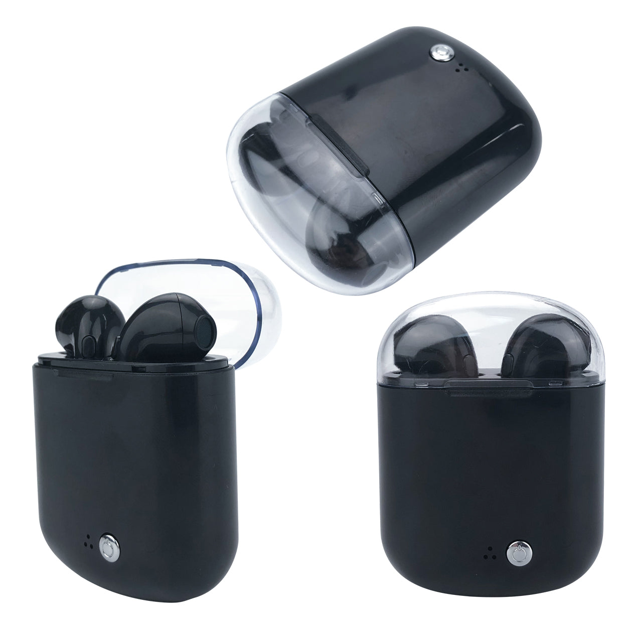 Clear Top Dual Chamber Wireless Bluetooth Earphones With Charging Box Vista Shops