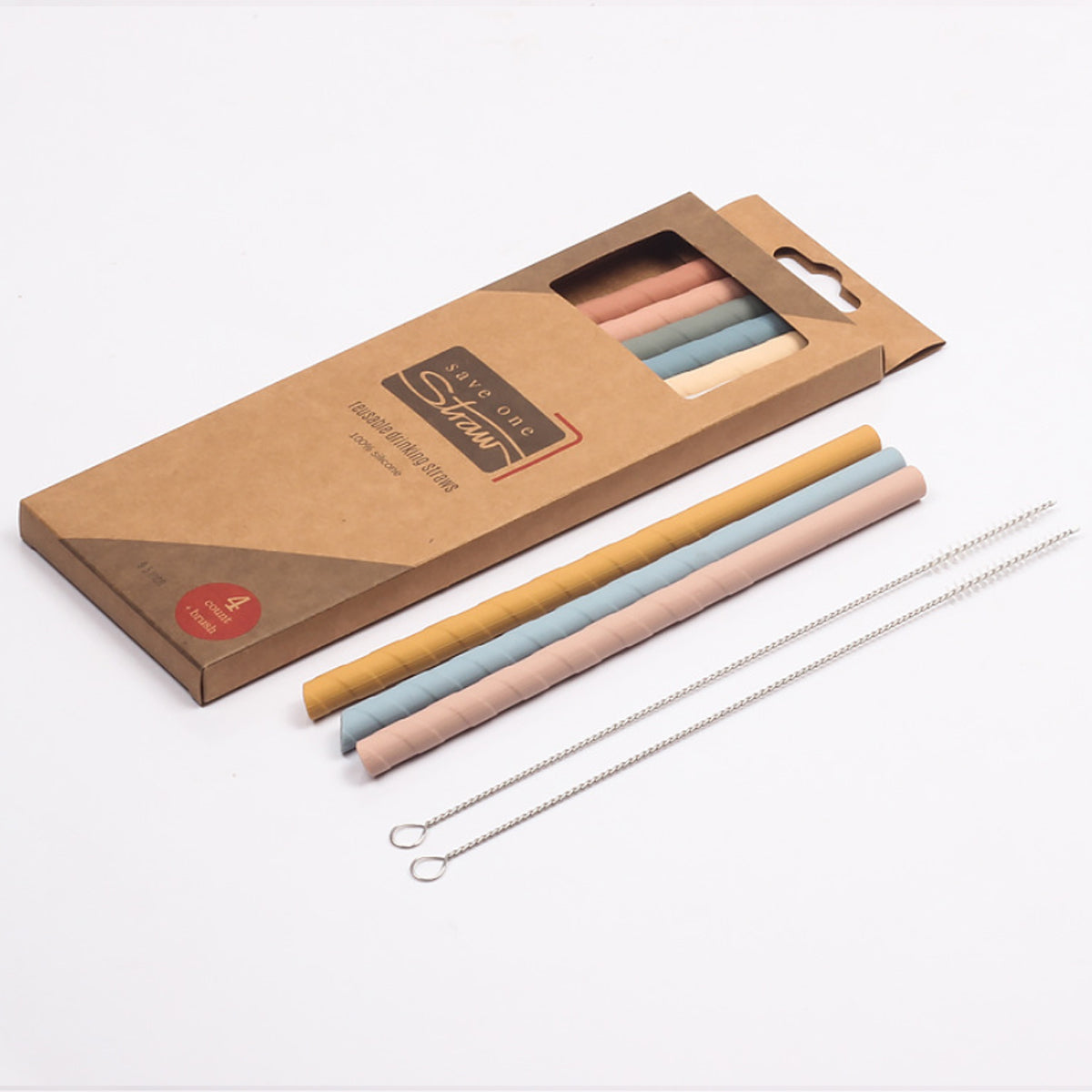 Eco Safe 8 In 1 Silicon Reusable Straws For HOT/COLD Drinks Vista Shops
