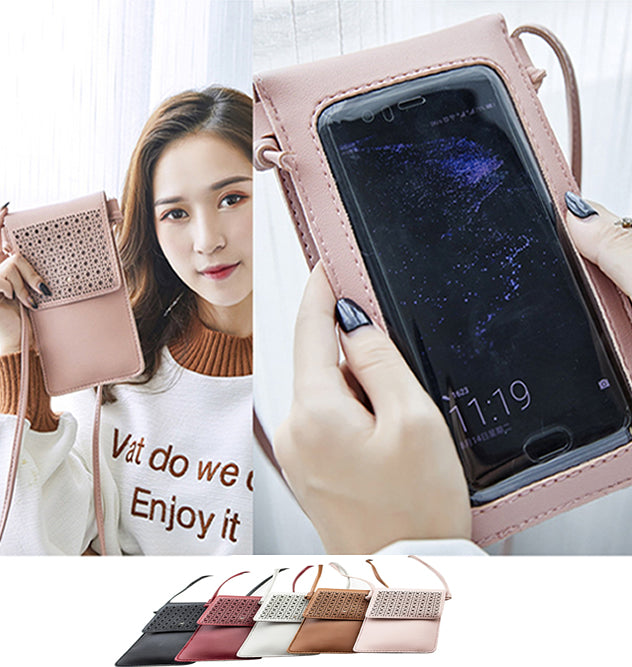 Multi Mini Transparent Phone And Credit Card Holder Cross Body Bag Vista Shops