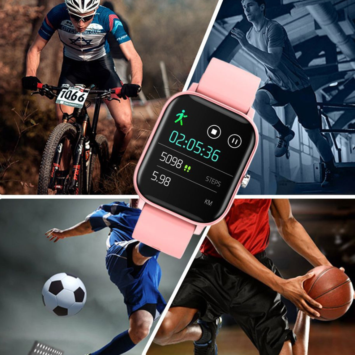 Metalika Smart Watch With Health and Activity Tracker Vista Shops
