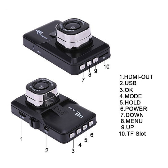 Black Box Dash Cam 1080P G-Sensor Looping Car Camera Vista Shops