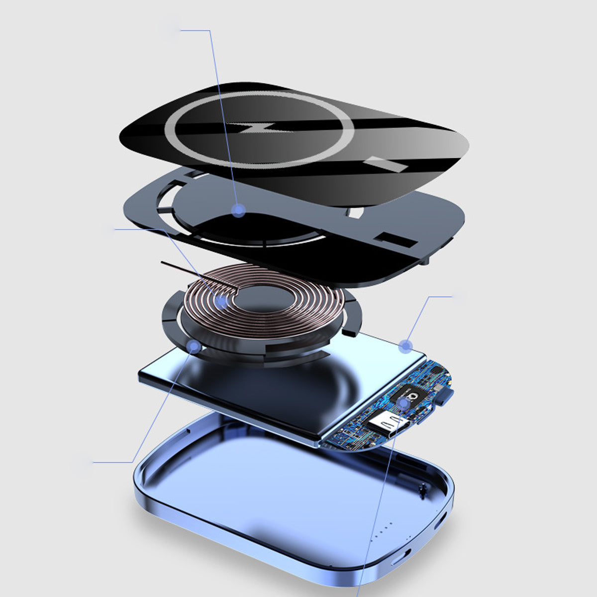 Chargomate Magnetic Portable Wireless Charger And Power Bank For Apple And Android Vista Shops