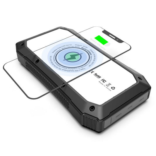 Sun Chaser Mini Solar Powered Wireless Phone Charger 10,000 mAh With LED Flood Light Vista Shops