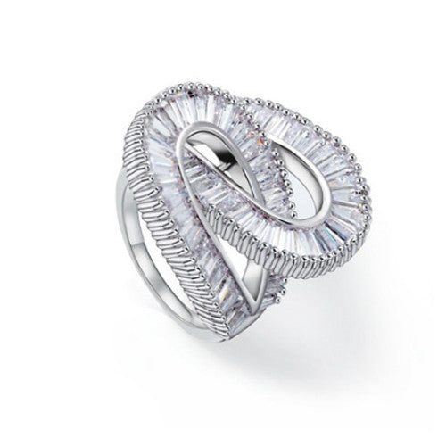 Together Forever Baguette Ring 2 Infinity Loops In 1 Vista Shops