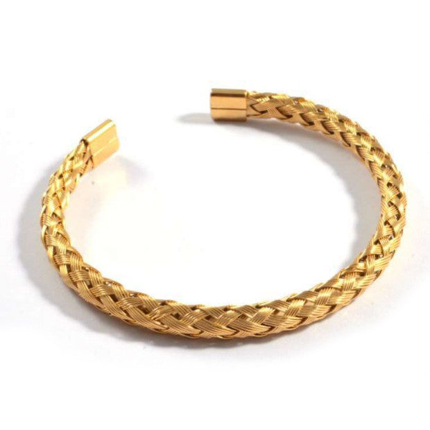 Zarina Bracelets Weaved In Rosegold Gold And Silver Finish Vista Shops