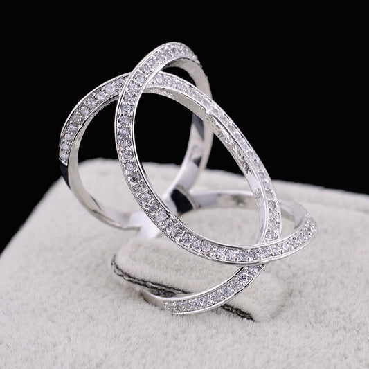 XOXO Diamond Crystal Rings In Rose Gold And Silver Tones Vista Shops