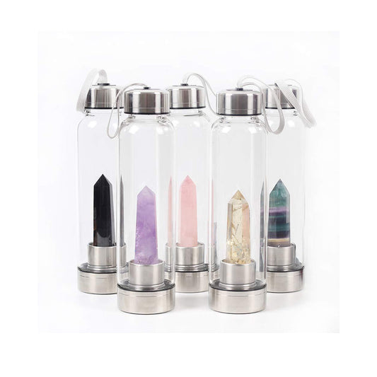 Pure Essence Natural Stone Infused Water In Glass Bottle Vista Shops