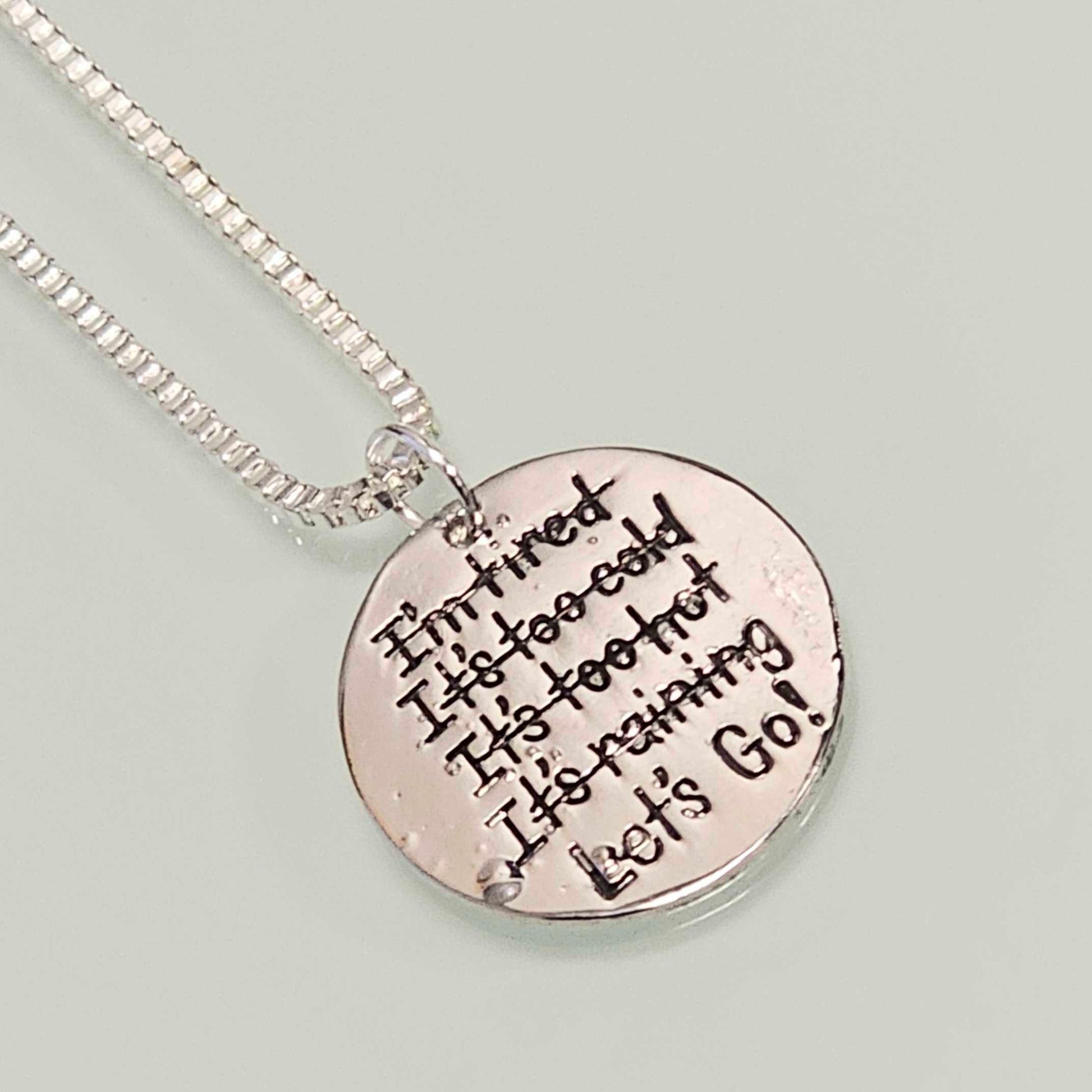 Ever Ready Motivational Pendant And Chain In 925 Silver Vista Shops