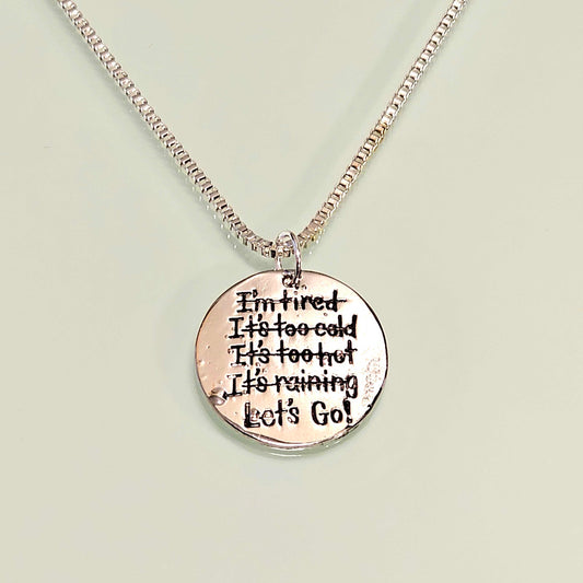 Ever Ready Motivational Pendant And Chain In 925 Silver Vista Shops