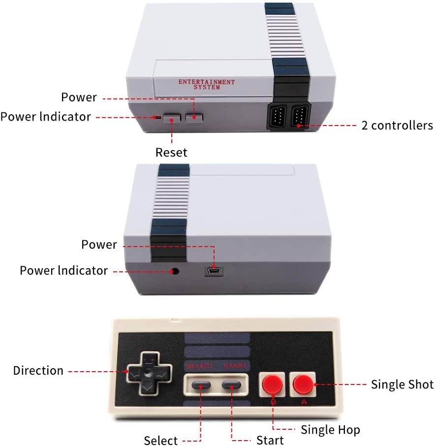 Retro Inspired Game Console 620 Games Loaded Vista Shops