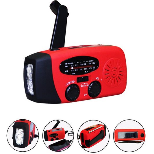 Storm Safe Emergency AM/FM/NOAA Weather Band Radio With Solar Flash Light And Built-in Phone Charger Vista Shops