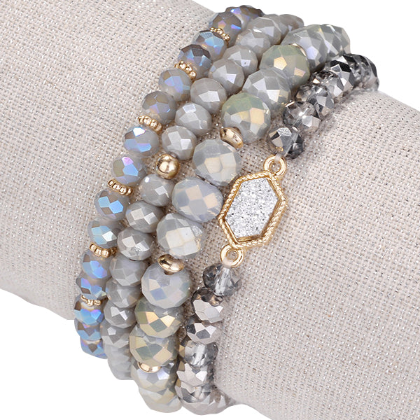 Arm Candy Natural Stone And Glass Crystal Bracelets Vista Shops