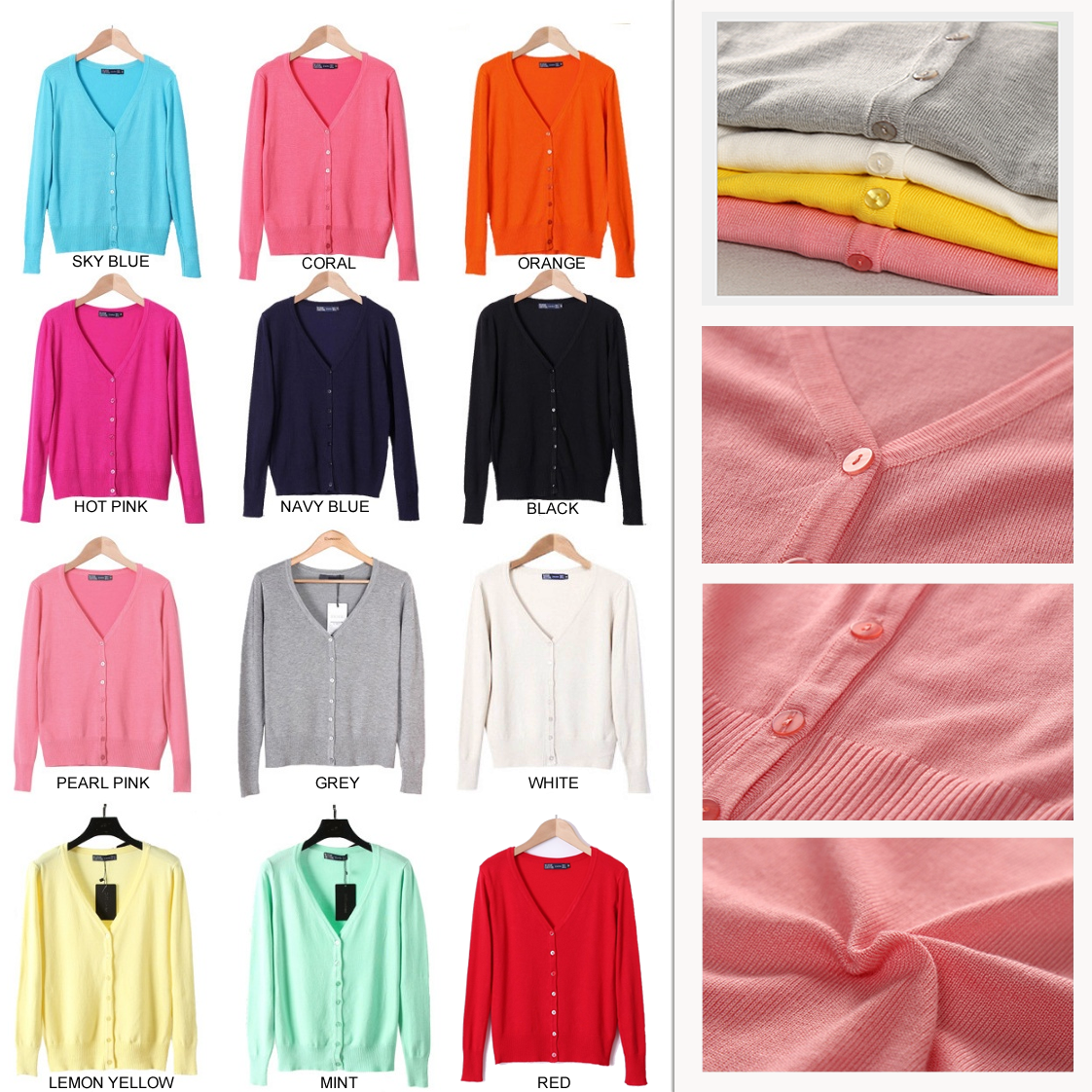 New Year Cardigans Long Sleeves Button Down Style PLUS SIZES Vista Shops