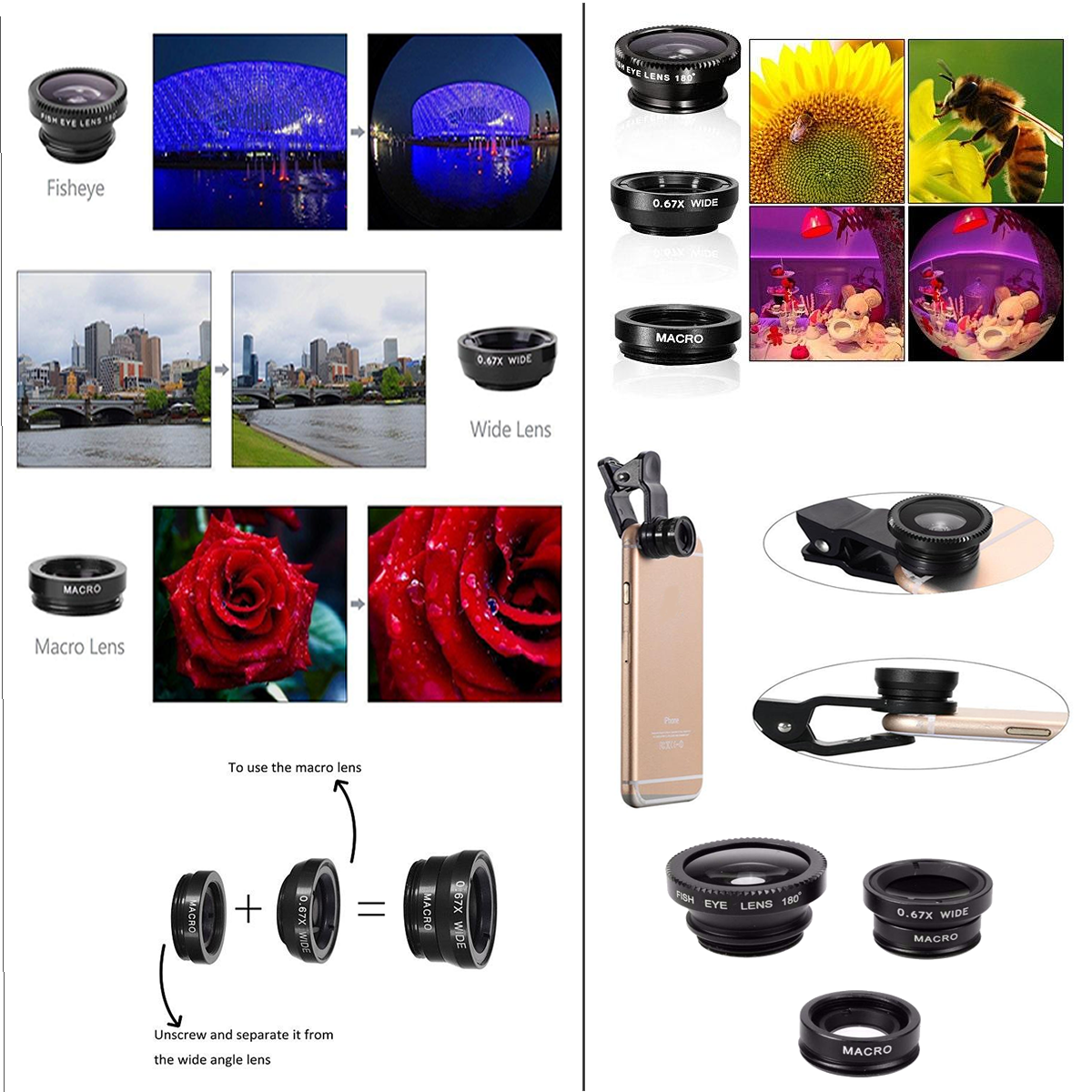 11 in 1 Smartphone Camera Lens Kit Vista Shops