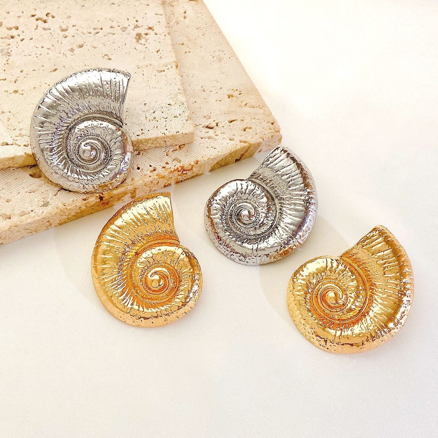 Marino Ocean Conch Studs Vista Shops