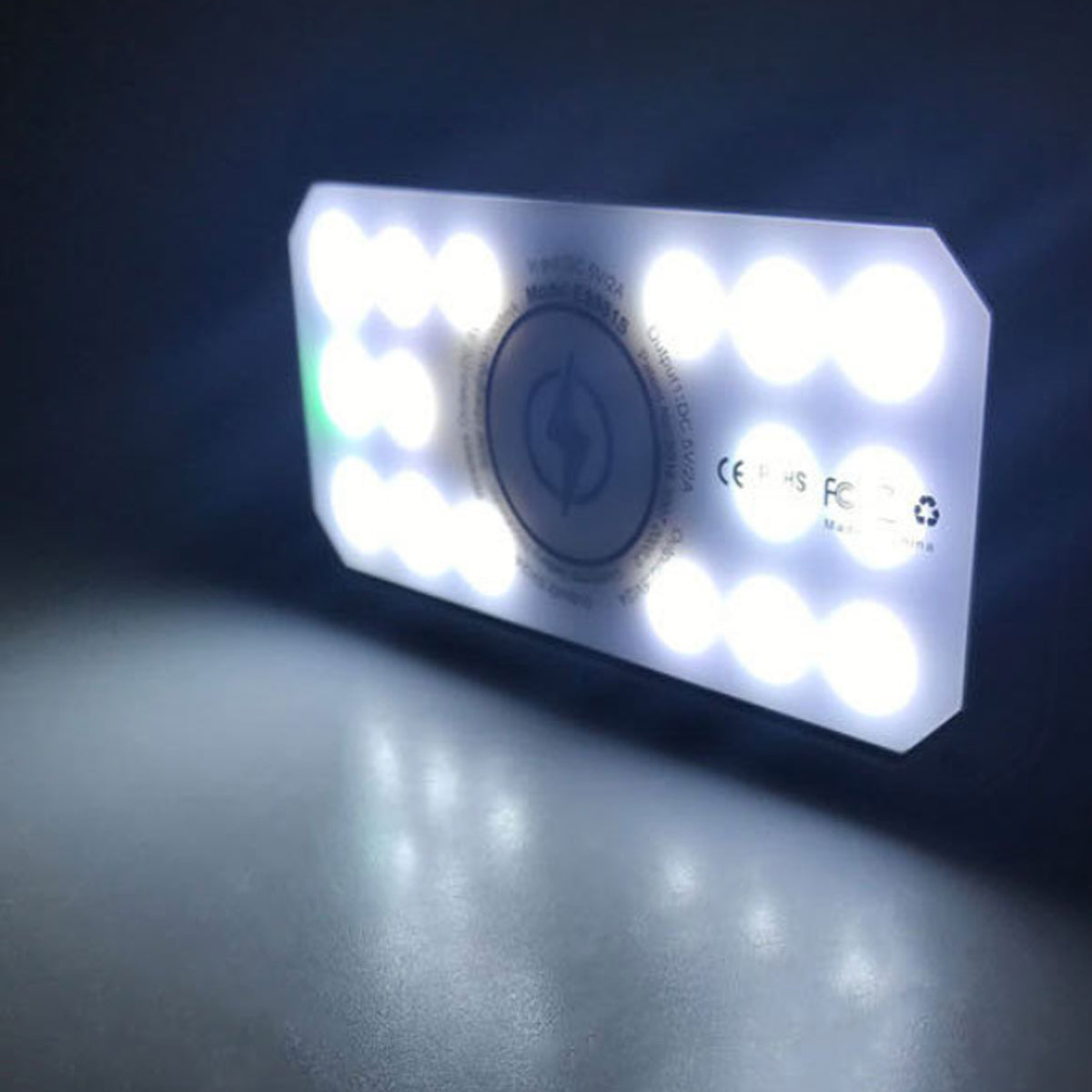 Sun Chaser Mini Solar Powered Wireless Phone Charger 10,000 mAh With LED Flood Light Vista Shops