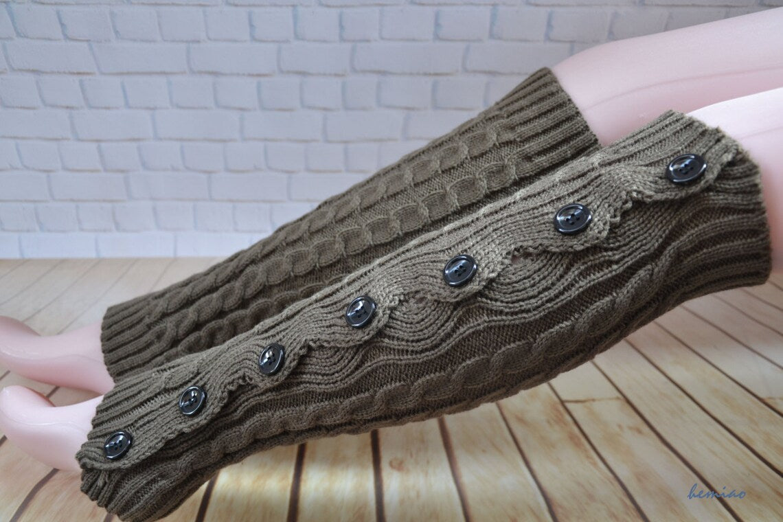 Cute As A Button Tall Boots Leg Warmers Vista Shops