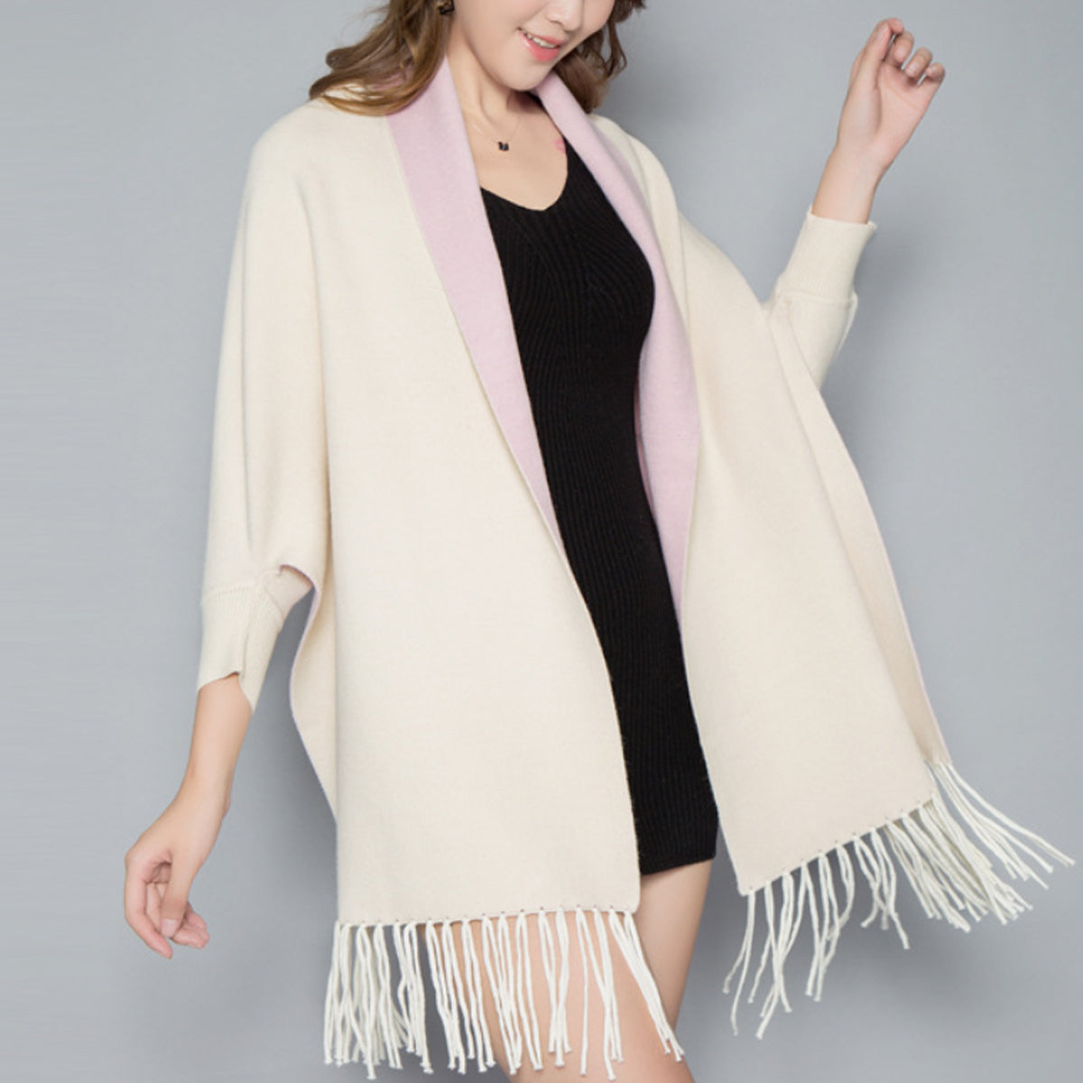 Aesthetica Two-Toned Shawl Coat Vista Shops