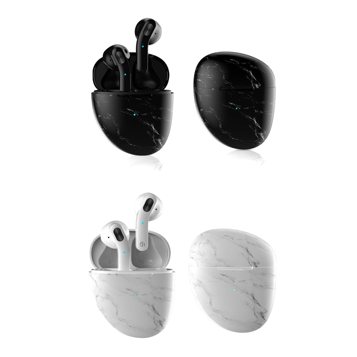 Marble Pebble Twin Bluetooth Headphones Vista Shops