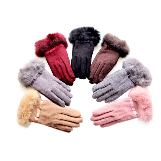 Kitten Mittens Faux Fur Lining Touch Smart Gloves Vista Shops