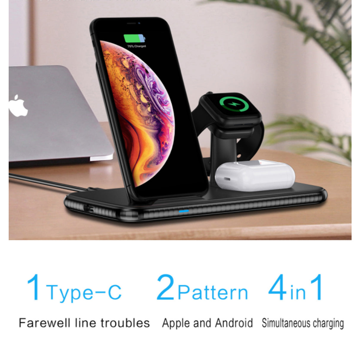 4 in 1 Wireless Fast Charging Hub Vista Shops