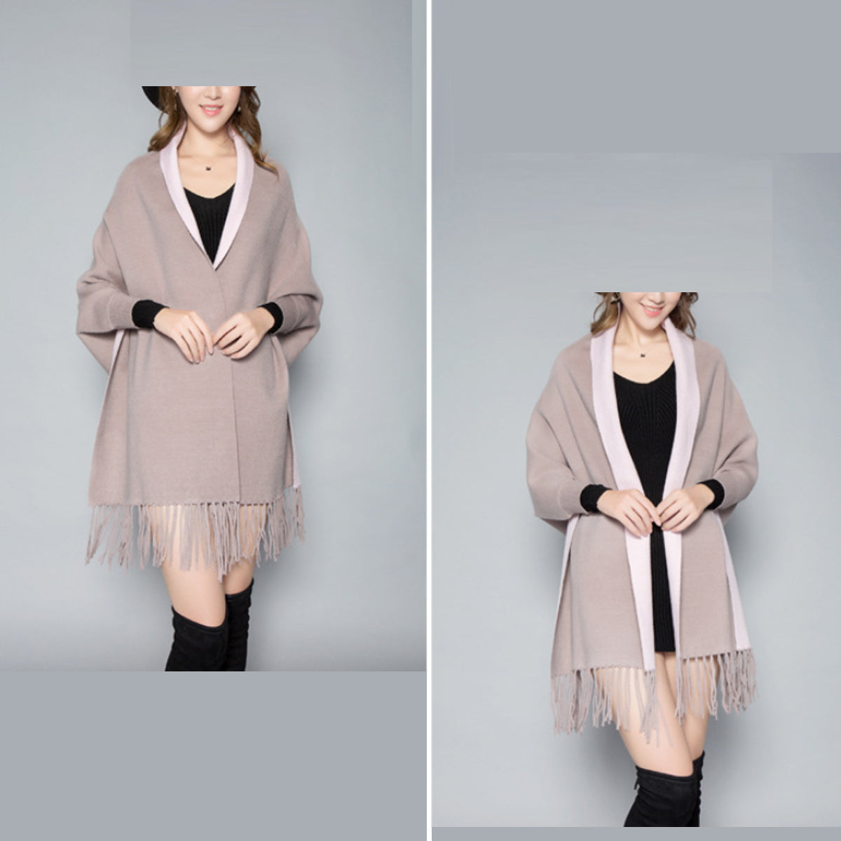Aesthetica Two-Toned Shawl Coat Vista Shops