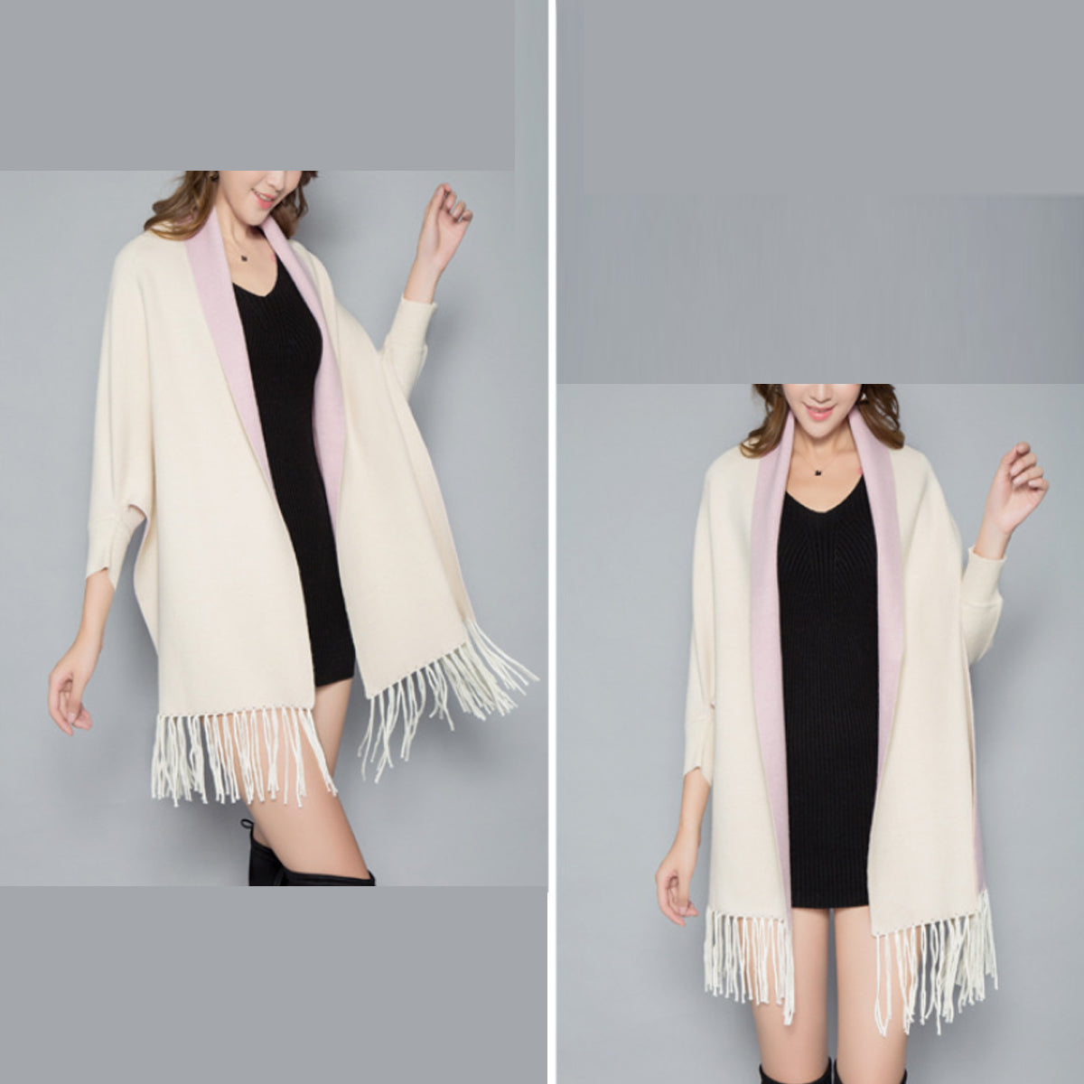 Aesthetica Two-Toned Shawl Coat Vista Shops