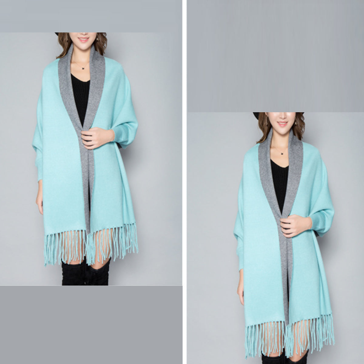 Aesthetica Two-Toned Shawl Coat Vista Shops