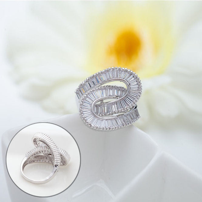 Together Forever Baguette Ring 2 Infinity Loops In 1 Vista Shops
