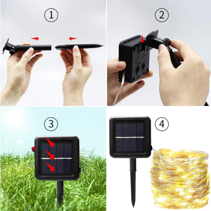 Mini Fiery 100 Lights Shine Like Firebugs With Solar Power 2/ Pak Vista Shops
