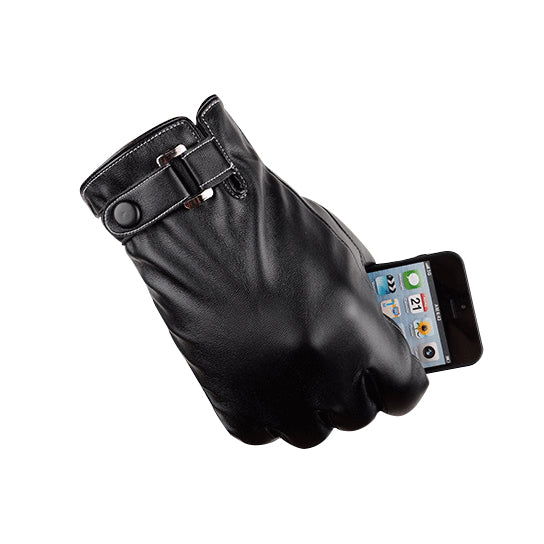 Autumn Warmth Stylish Vegan Leather Touch Smart Gloves Vista Shops