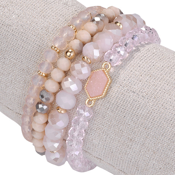 Arm Candy Natural Stone And Glass Crystal Bracelets Vista Shops