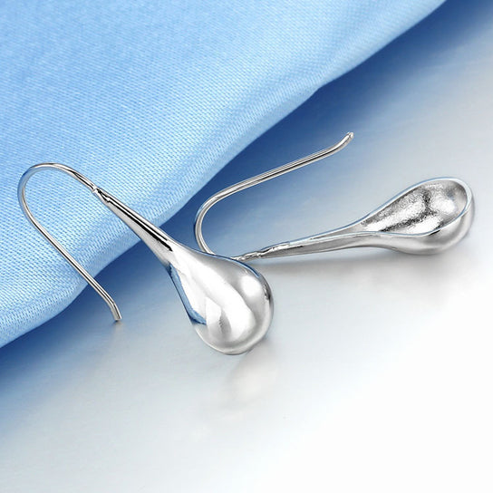 Intensity Tear Drop Hook Earrings Solid 925 Sterling Silver Vista Shops