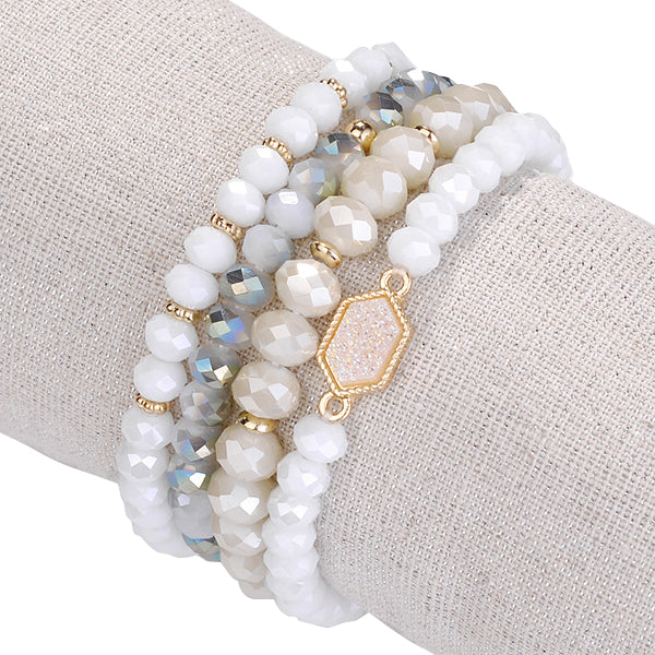 Arm Candy Natural Stone And Glass Crystal Bracelets Vista Shops