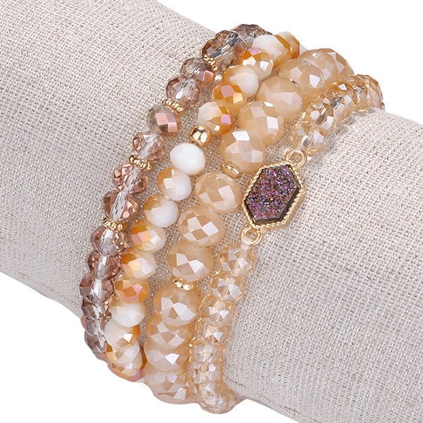 Arm Candy Natural Stone And Glass Crystal Bracelets Vista Shops