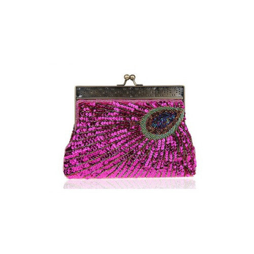 Peacock Crazy Clutch Eye-catching Ensemble In 8 Colors Vista Shops