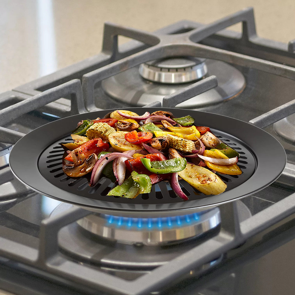 Go Go Smokeless Non-Stick Barbecue Grill For Indoors And Outdoors SHOPS